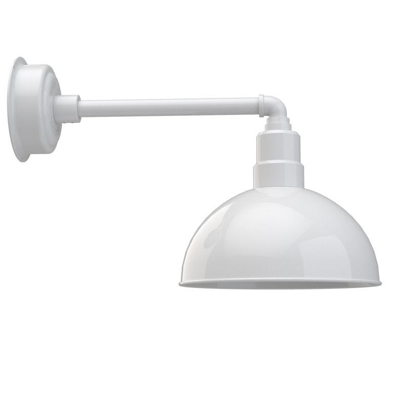Wall Light, 12.37" H x 12" W x 22.5"D, White