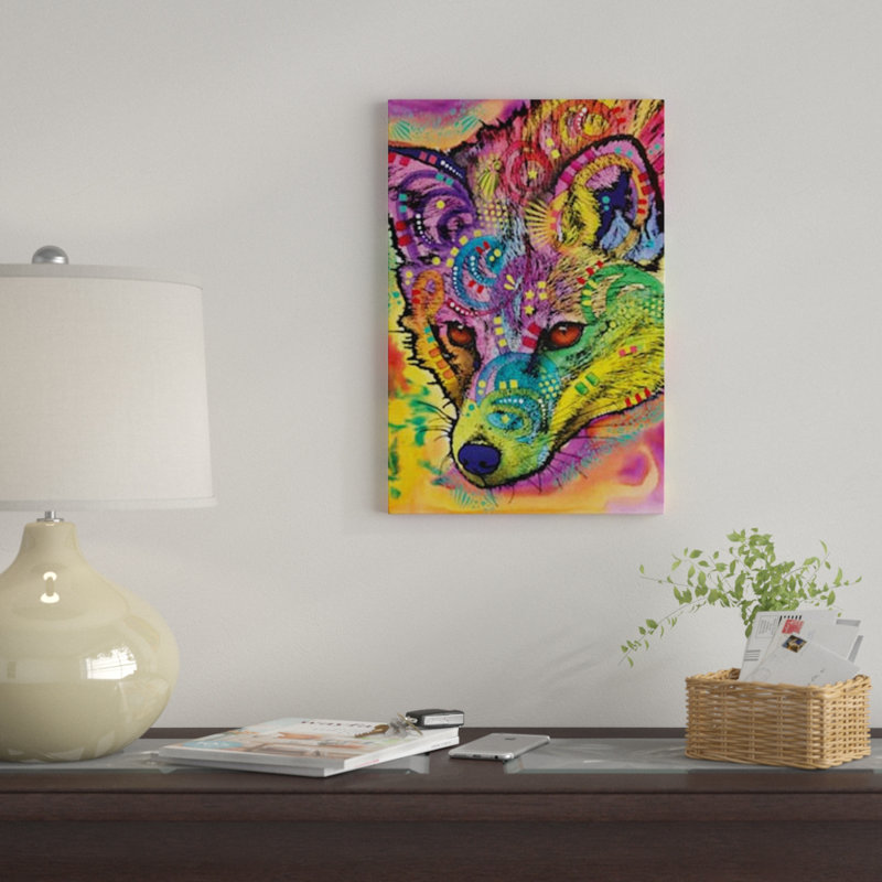 «Sly As a Fox», impression sur toile, H 40 po x l 26 po x P 1,5 po, Pas de tapis, Toile tendue