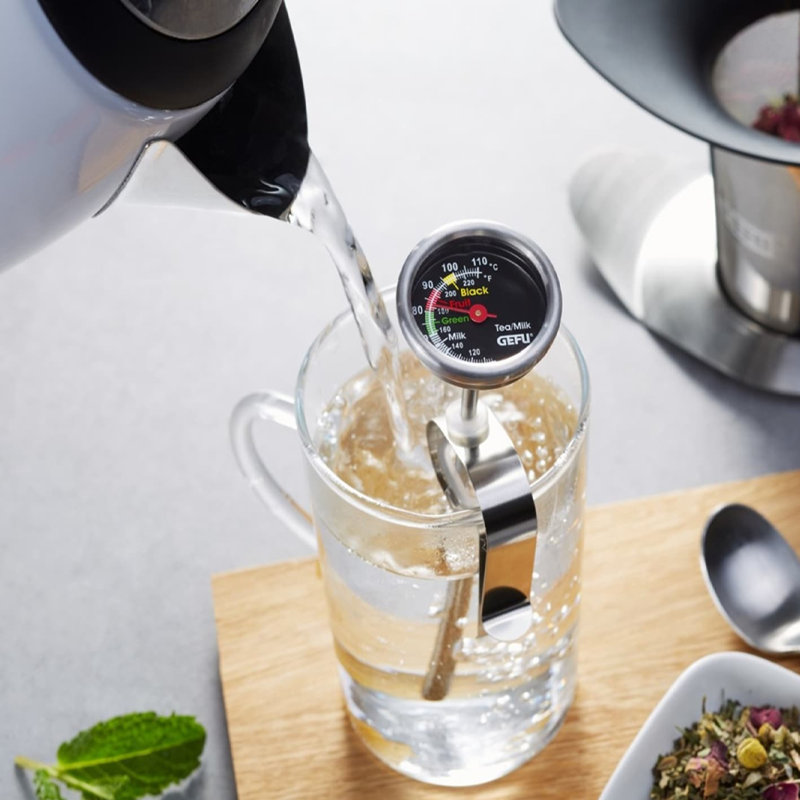 Gefu Stainless Steel Tea and Milk Thermometer - Silver