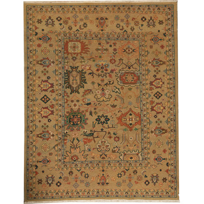 Oriental Area Rug in Camel/Brown/Green