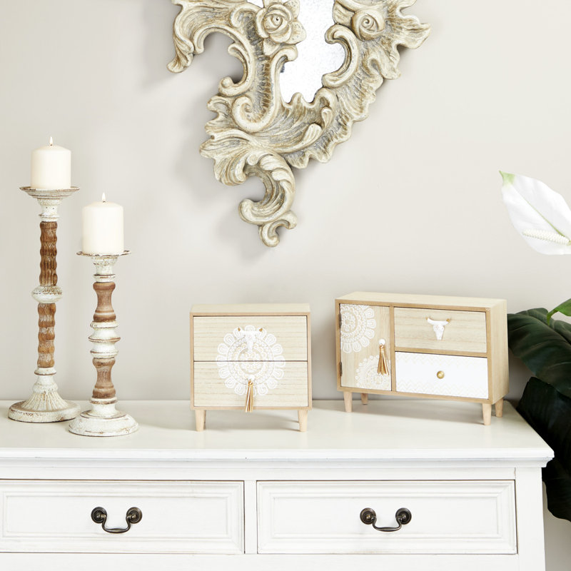 Wood Jewelry Box + Drawers