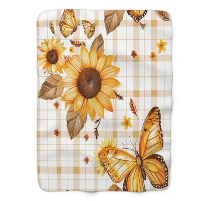 Butterfly Sun - 1 Piece Premium Sherpa Blanket WB_FL_100624_0121