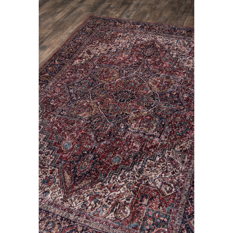 Tapis oriental rouille / bourgogne Katherine, Tapis de couloir 2 pi 3 po x 8 pi