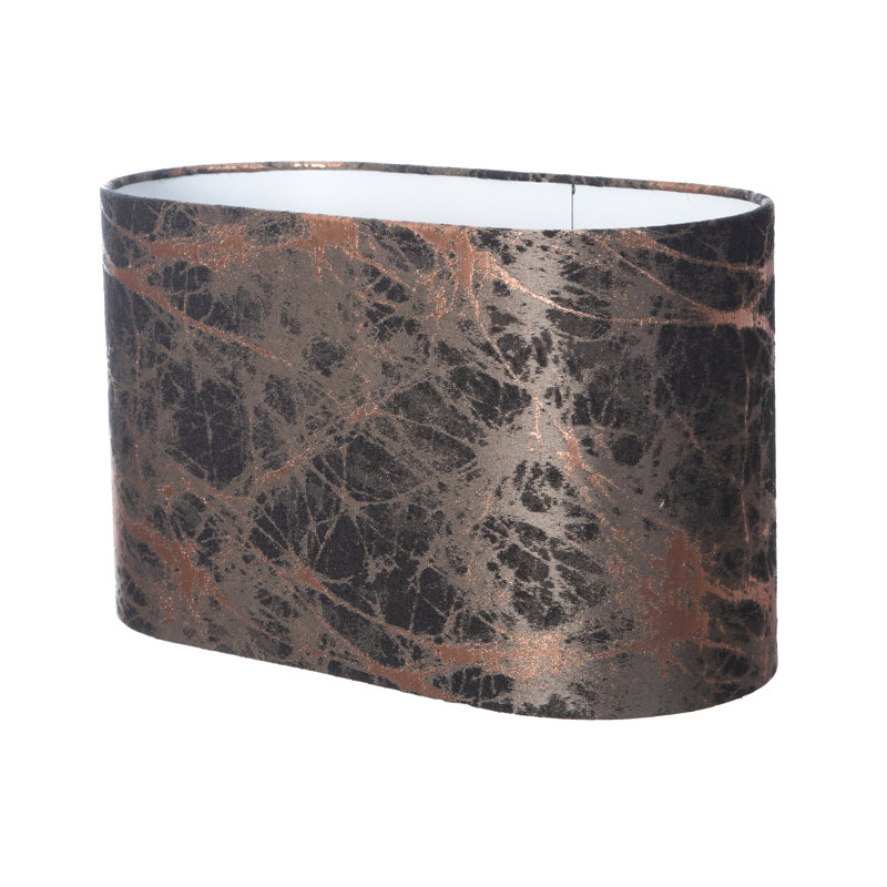 Lava Polyester Oval Lamp Shade ( Screw On ), Black, 23cm H x 30cm W x 18cm D
