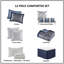 Ensembles de literie de luxe bleu marine, jacquard en polyester, style moderne pour la maison