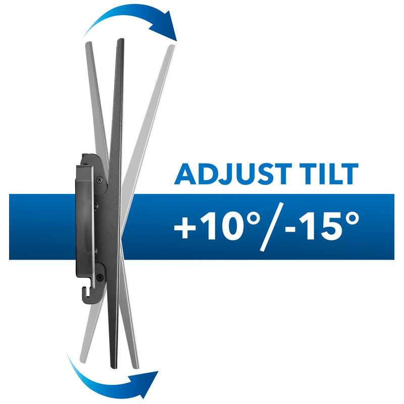Black Steel Tilting Anti-Theft TV Wall Mount for 32"-47" Screens