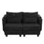 Convertible 63 po, revêtement en velours côtelé, multifonctionnel, ports, poches de rangement latérales, lit double usage pour le salon, velours côtelé doux, porte-gobelets, utilisateurs avertis-121626998