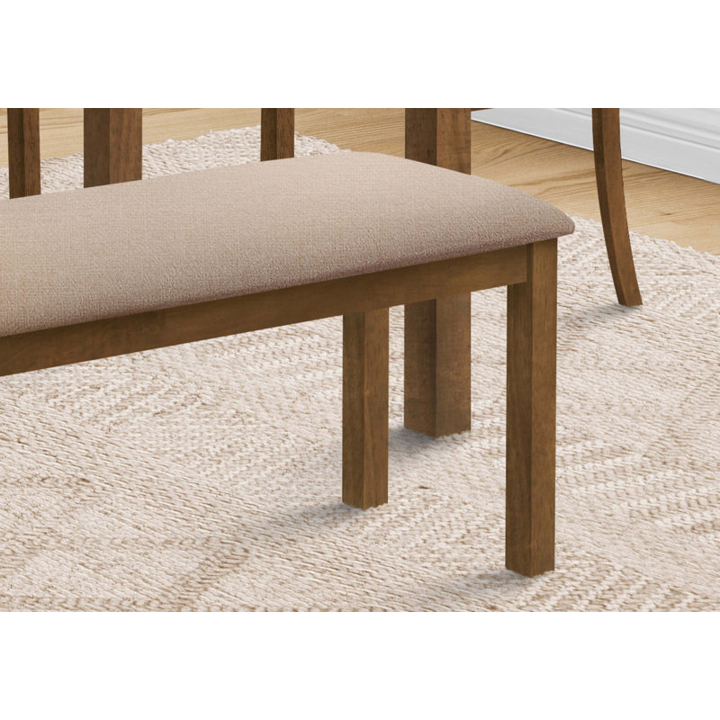 Keiundra Polyester Upholstered Bench, Gray, Gray