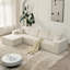 Canapé modulaire de 139,3 po, canapé désossé, sans assemblage, canapé nuage avec repose-pieds et 2 coussins, parfait pour les salons et les chambres à coucher beige-213864178