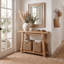 41.3'' Light Brown Console Table with Shelf