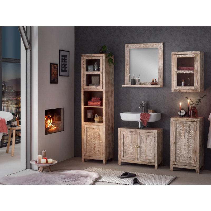 Boyett Solid Wood Bathroom Cabinet