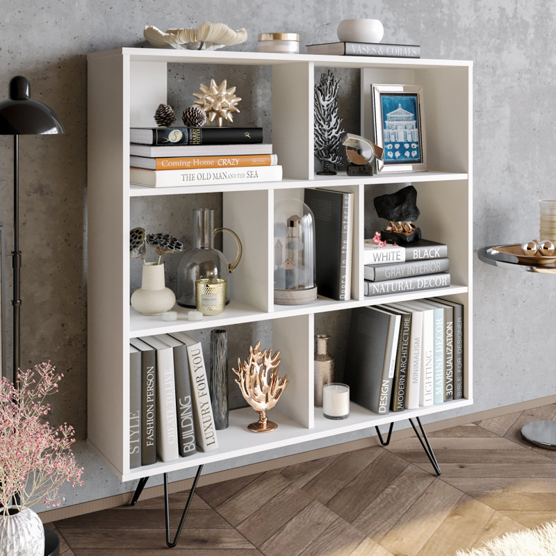 Carsley 132.2cm H Bookcase, White