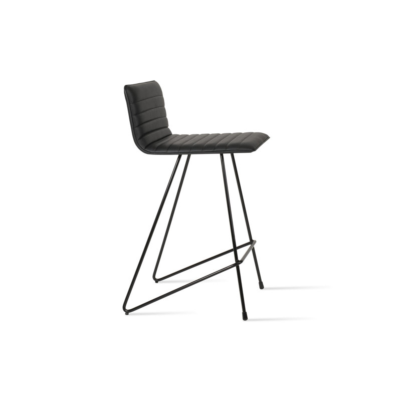 Corona Bar & Counter Stool, Black, Black, Counter Stool (25" Seat Height)