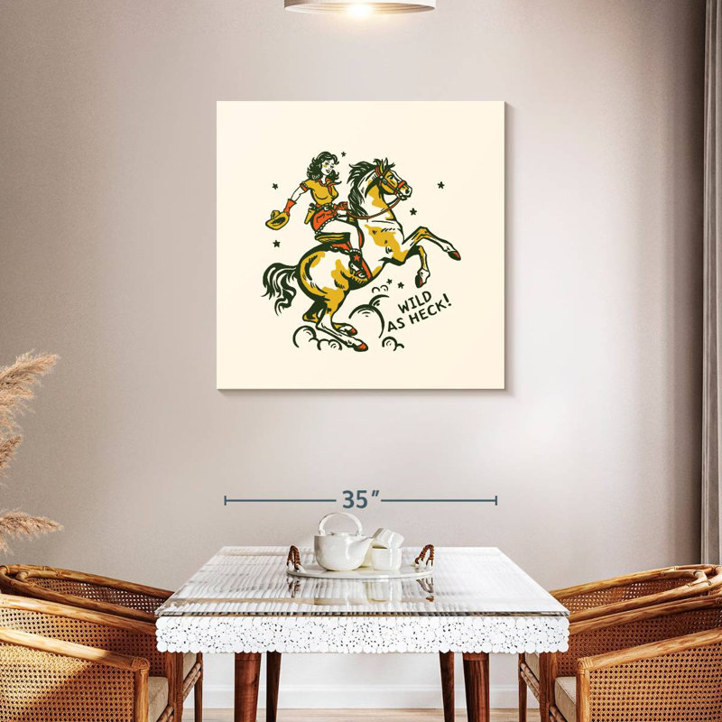 Lelar Western Wild As Heck, 36" H x 36" W
