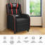 Fauteuil de jeu de massage inclinable à haut dossier avec repose-pieds, rouge-612445053-612445042