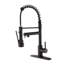 Kitchen Faucet With Pull Down Sprayer, Touch On Single Handle 2- Function Stainless Steel Spring Neck, Single Hole Installation For Residential, Commercial, RV, Bar & More, Matte Black-118610640