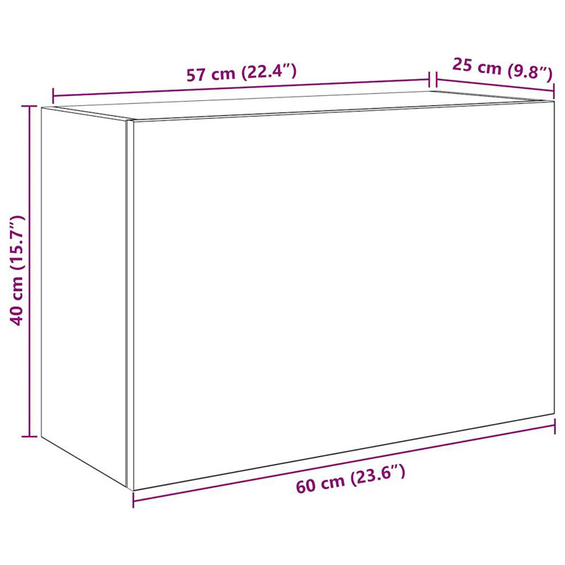 Armoire murale pour salle de bain vidaXL, Gris béton