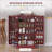 HOMCOM 41” Red Kitchen Pantry Cabinet, Freestanding Storage with 12 Door Shelves, 5-Tier Adjustable Shelves | MDF-2071393632
