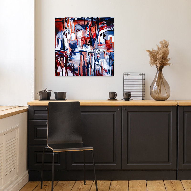 Art contemporain, art contemporain abstrait, H 18" x l 18"