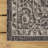 Markwart Vine and Border Textured Weave Black/Gray Indoor/Outdoor Rug-107168977