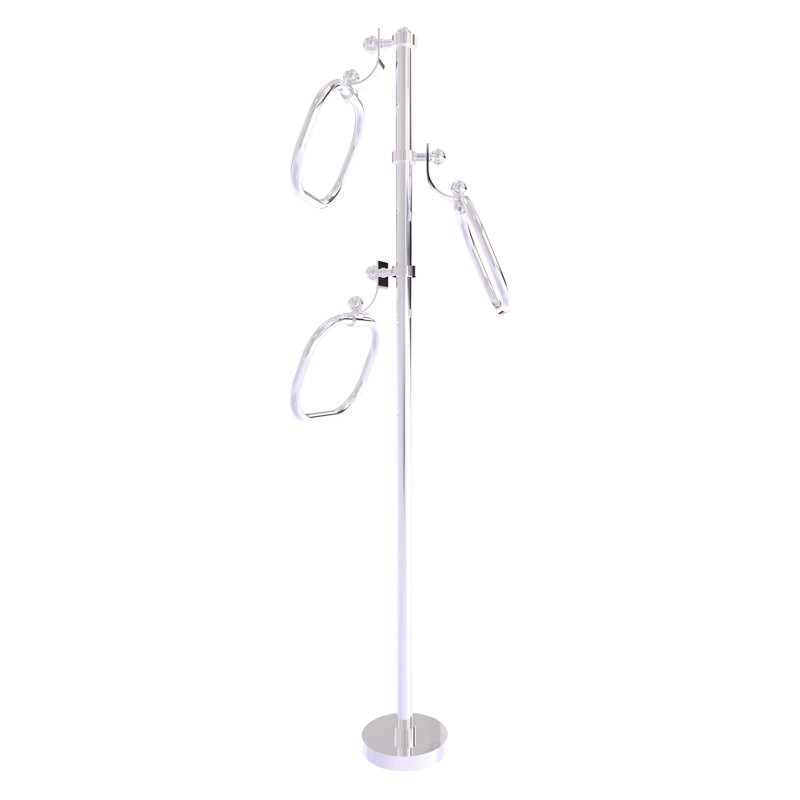 Porte-serviettes sur pied Gober, Chrome poli