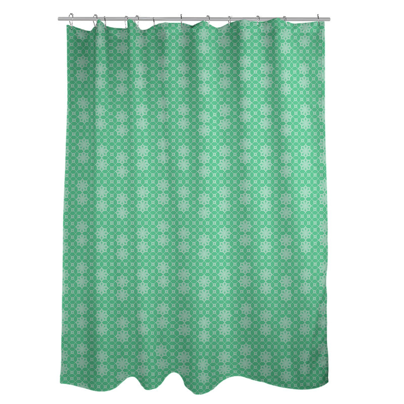 Rideau de douche simple en treillis Classic, Vert