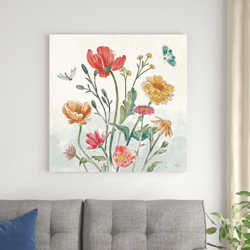 " Boho Field II ", 36" H x 36" W