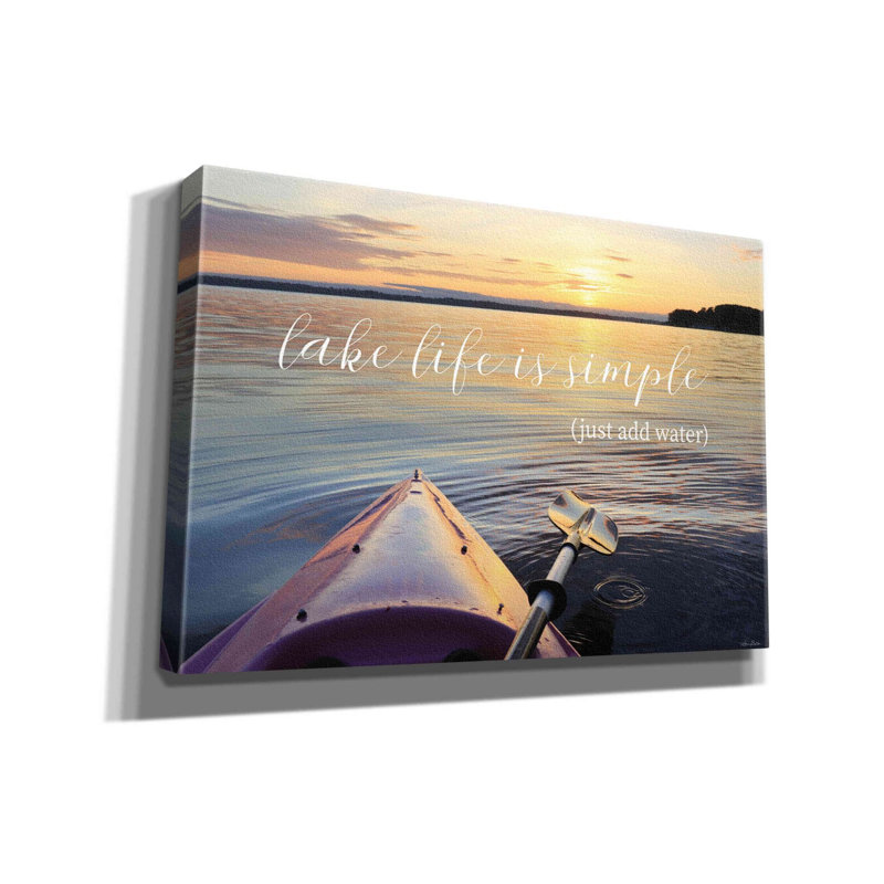 «Anley Lake Life Is Simple On Canvas» par Lori Deiter, reproduction, H 18 po x l 26 po x P 0,75 po