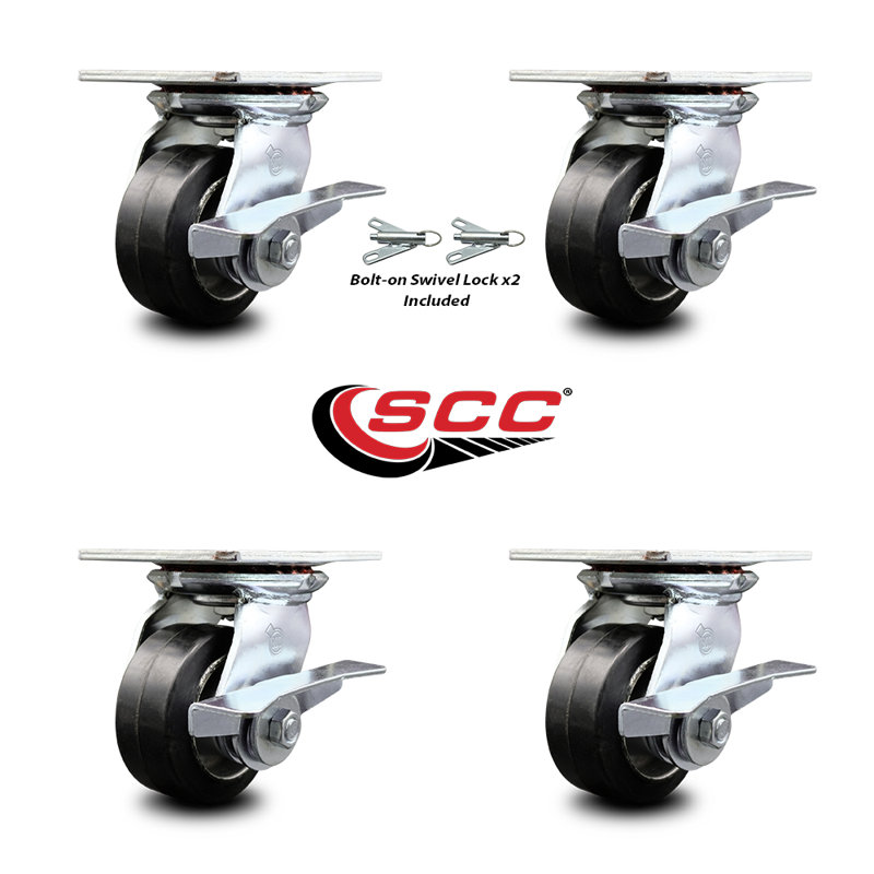 Caoutchouc sur roulettes en aluminium