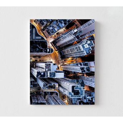 Impression de cadeau de photographie pour le frère, photo encadrée, vue aérienne de la ville, impression de décor de bureau de la ville
