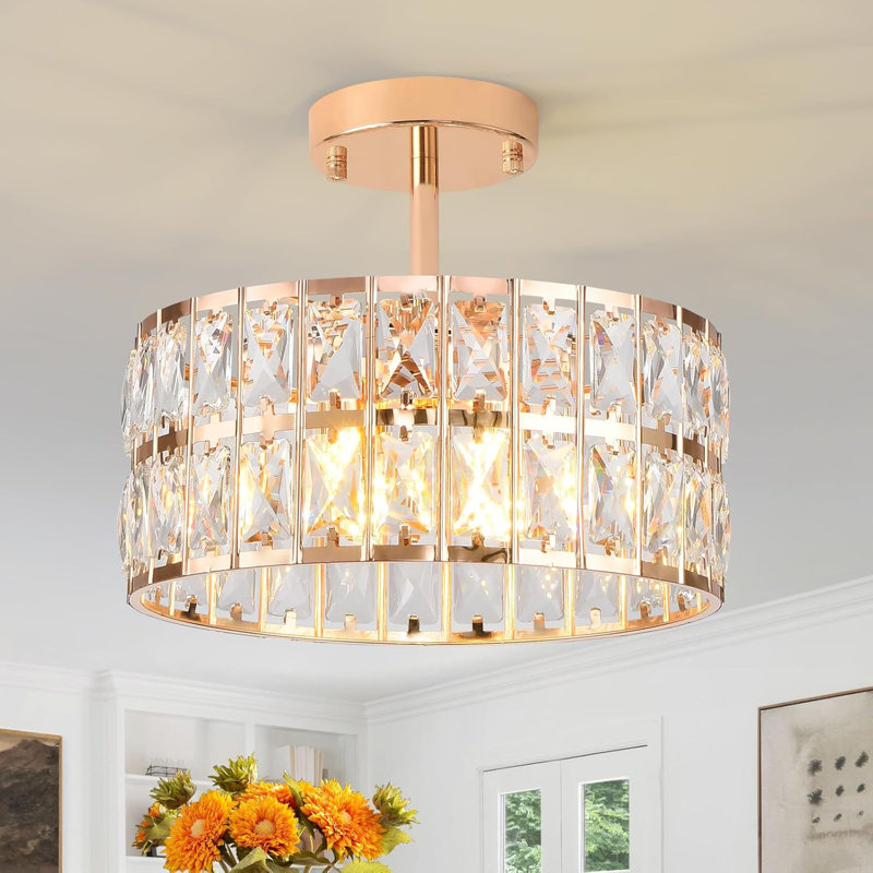 K9 modern crystal ring pendant light, G9 lamp holder, bulb not included, Gold