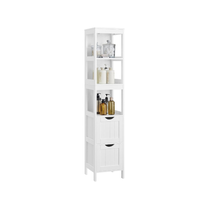 Solid Wood Freestanding Linen Cabinet
