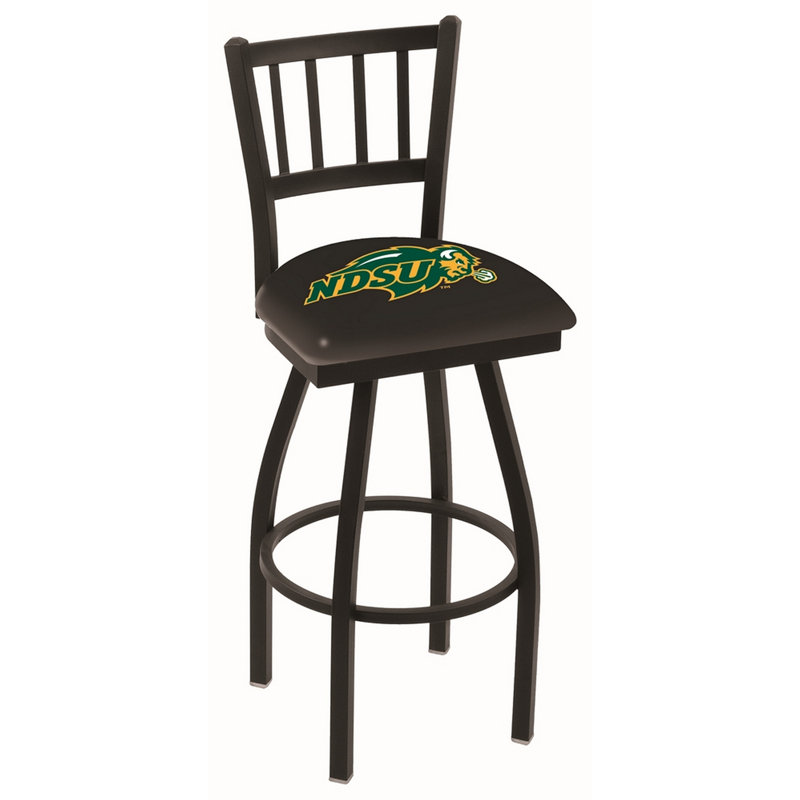 NCAA 36" Swivel Bar Stool, North Dakota State - Black