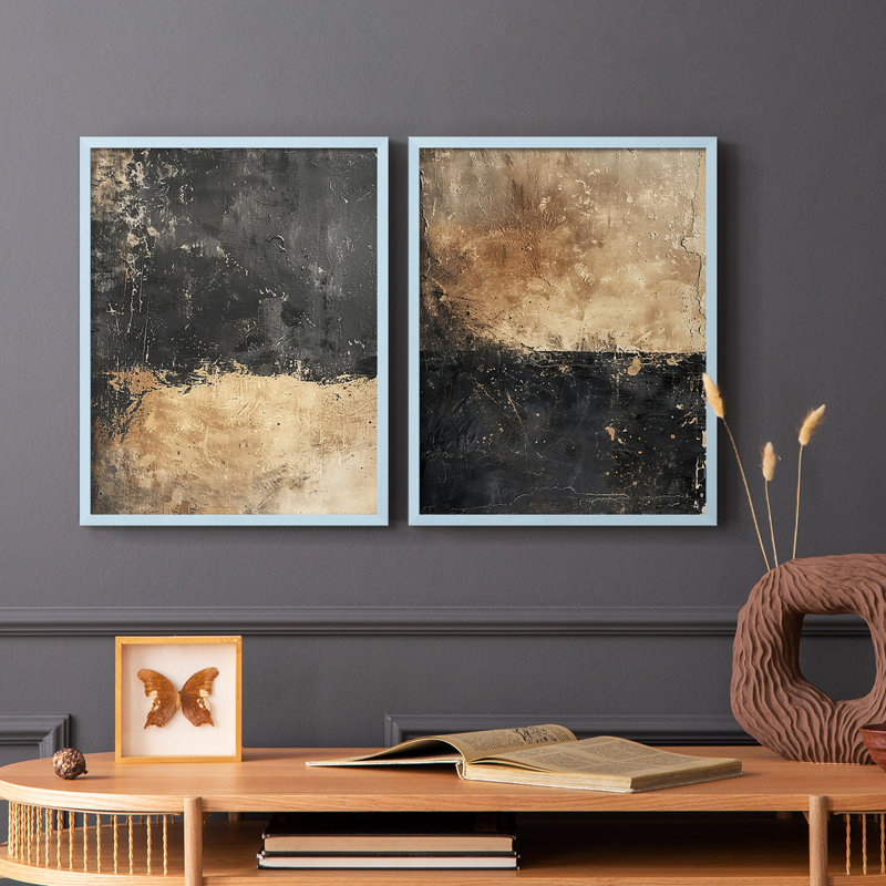 ABSTRACT Series CCCCXXI - Impression encadrée de qualité supérieure - prête à être accrochée - aucun clou requis - aucun clou requis