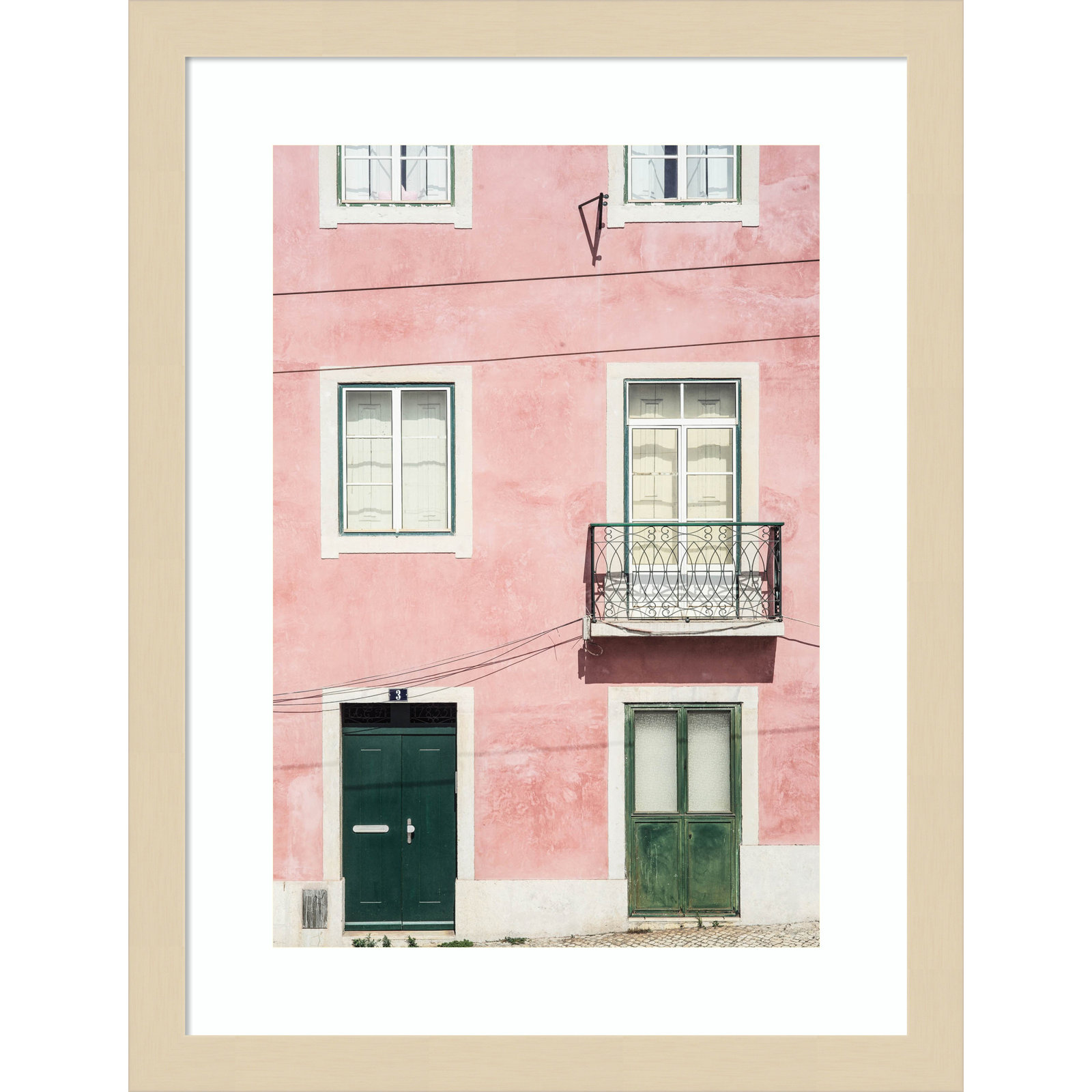 Pink Parade by Shot by Clint Wood Framed Wall Art Print, Brown, 17" H x 13" W
