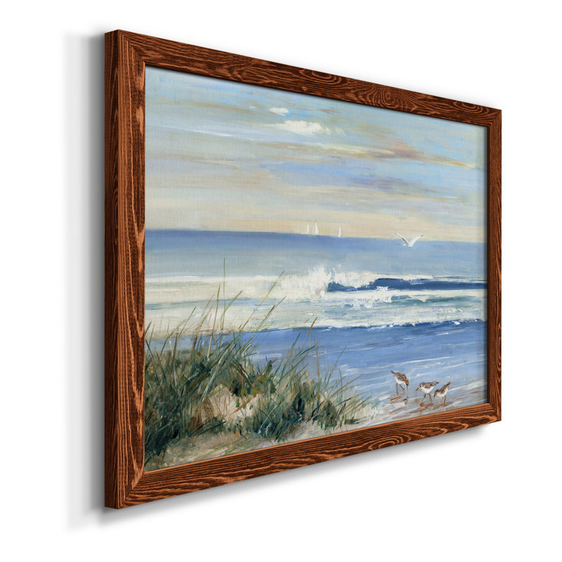 Beach Combers - Reproduction d'art sur papier encadrée, H 24 po x l 18 po x P 1,5 po, Érable