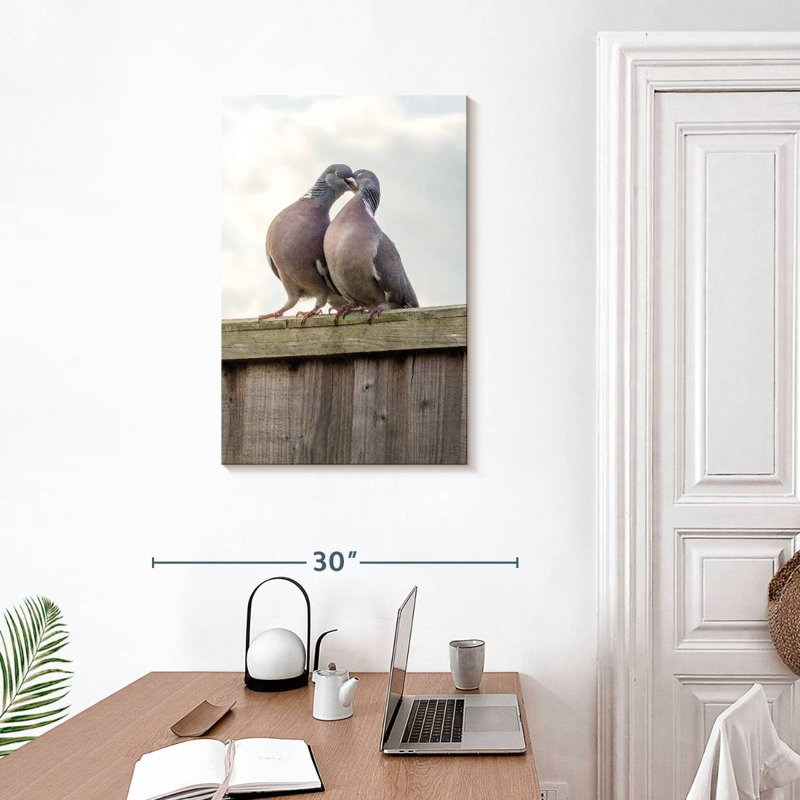 Brampt Pigeon Courtship, 30" H x 20" W