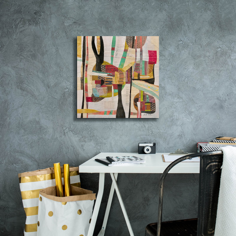 «Mute Conversations» par Bebe Keith, art mural sur toile, 18 po x 18 po