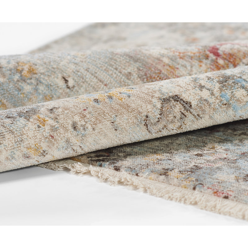 Tapis brun à motif abstrait Bundi, Rectangle 3 pi x 5 pi