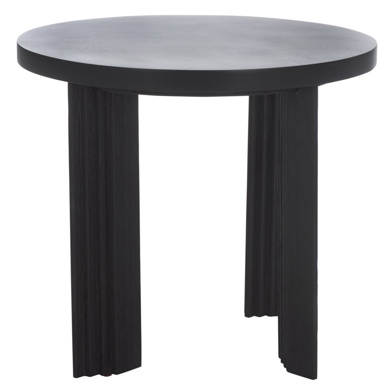 Table d'appoint Basilio, Noir, Gris