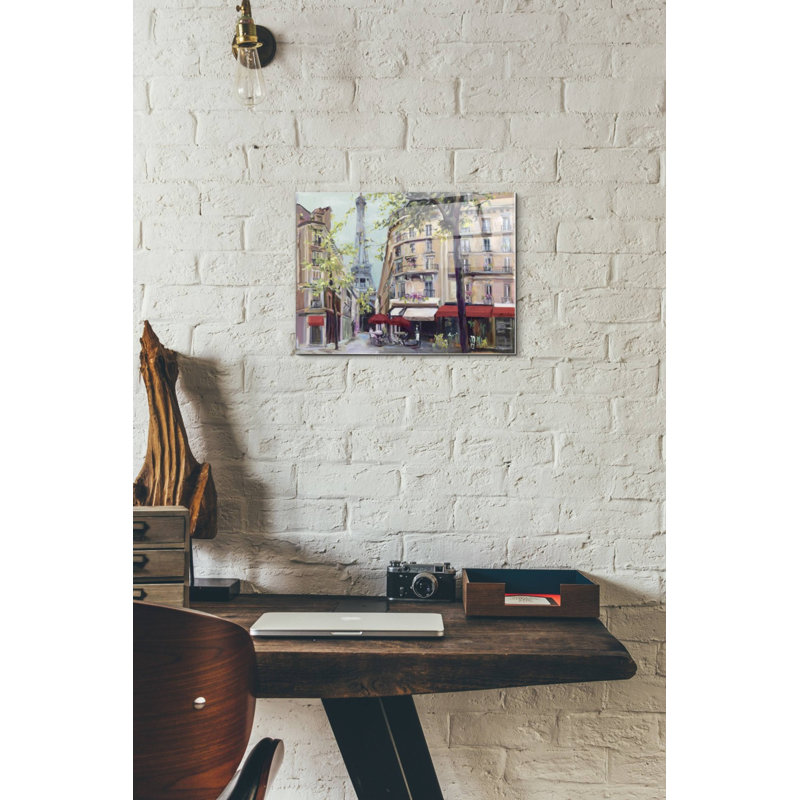 «Spring in Paris» par Marilyn Hageman - peinture sans cadre, H 12 po x l 16 po x P 0,12 po