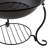 Neppie 18" Round Wood-Burning Black Finish Steel Fire Pit Bowl with Spark Screen