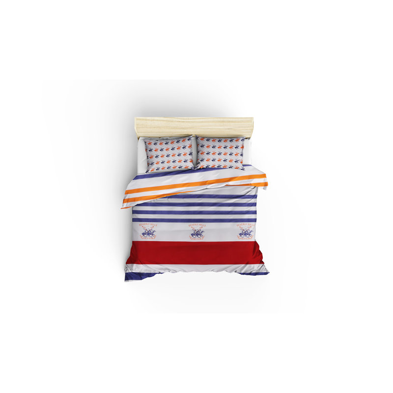 Sweetwood Striped Duvet Cover Set with Pillowcases Included, 155 x 200 cm - 2 Pillowcases (80 x 80 cm)