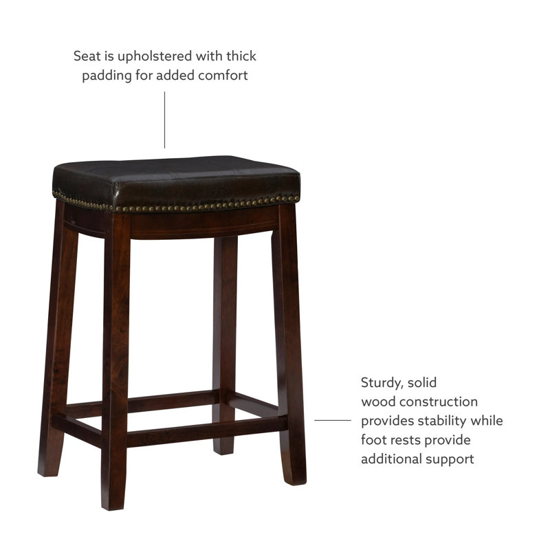 Imauri 18'' Tall Solid Wood Stool