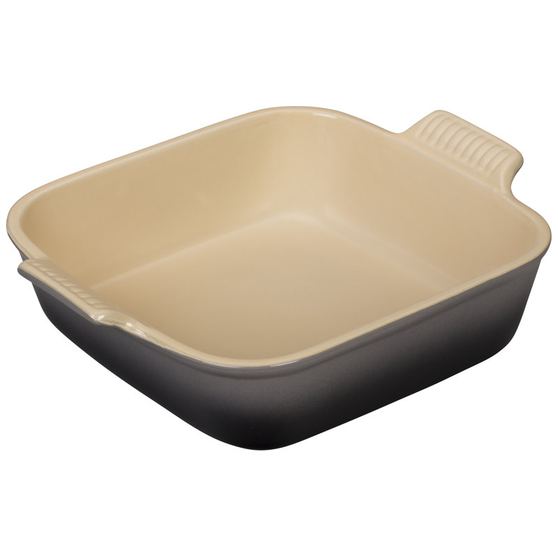 Le Creuset Heritage Stoneware Square Dish, Oyster, 3 qt.