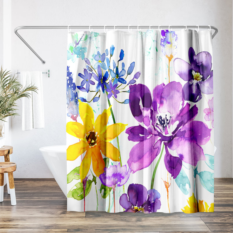 Rideau de douche Botanical Floral Shimmer par Harrison Ripley