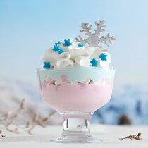 4x Small Bowl Re-usable Plastic Clear Swirl Design Dessert Ice Cream Sundae