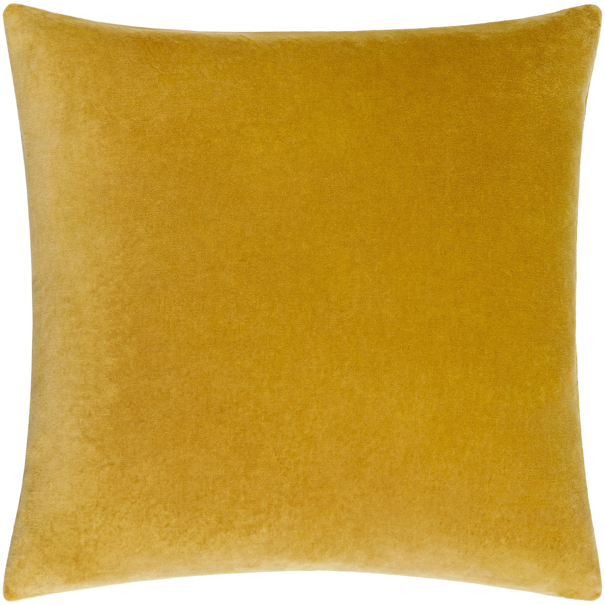 Denny Cotton Throw Square Pillow, Light Yellow, 22"H x 22"W, Pillow Cover Only - No Insert