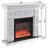 W 46" X D 12.6 X H 41"Acrylic Diamond Mirror Fireplace Cabinet, Tv Fireplace Cabinet