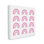 Motif de formes arc-en-ciel rose à rayures, conception décontractée surdimensionnée, art numérique sur toile par Amy Brinkman
